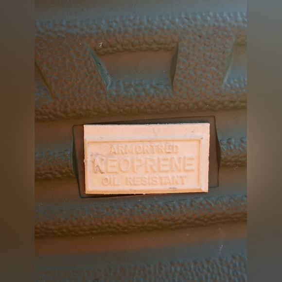 Vintage Herman Neoprene Oil Resistant Steel Toe Tan Brown Leather Boots size 9 - Picture 3 of 9